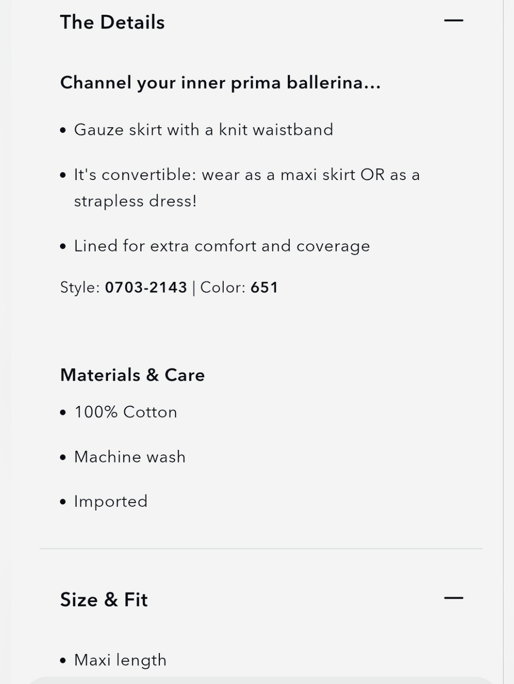 aerie Convertible Maxi Skirt - Picture 8 of 10